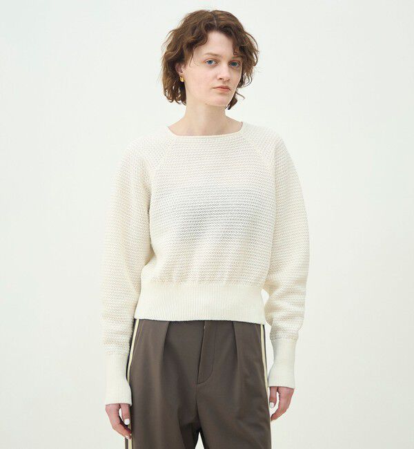 MACPHEE「ギマコットン スクエアネックプルオーバー」|ニット・セーター|