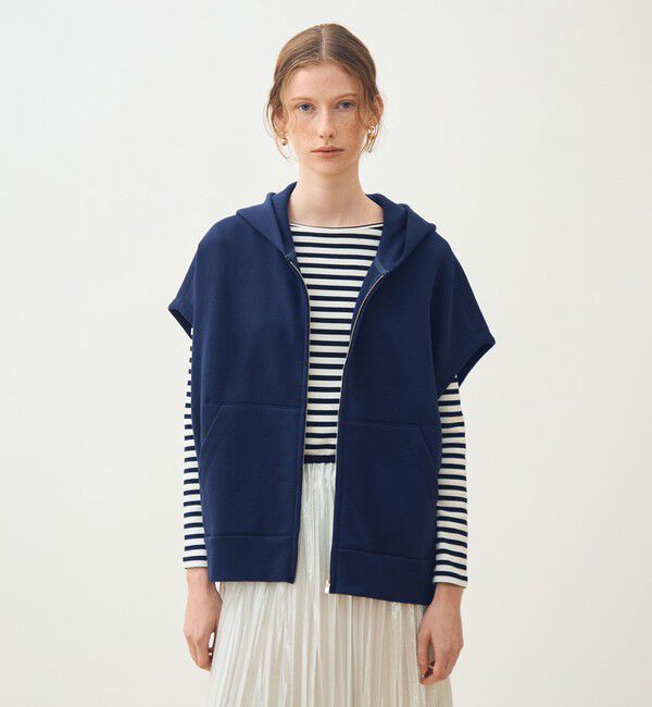 TOMORROWLAND collection「コットンダンボール フーデッドジレ」|ベスト・ジレ|