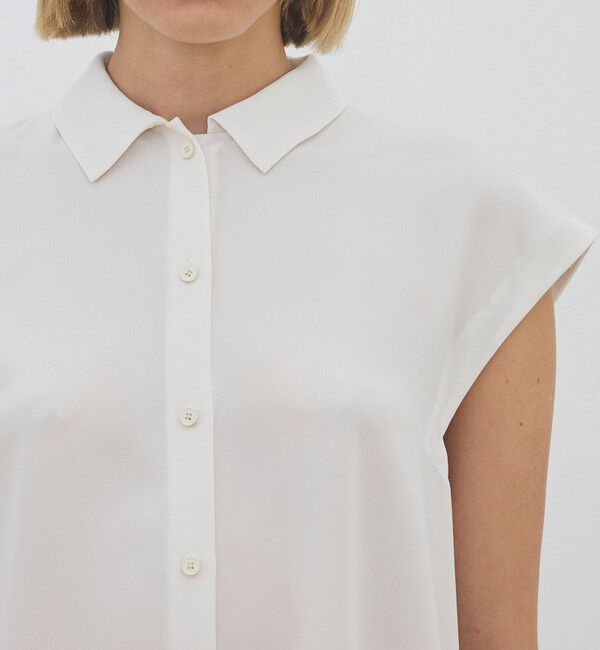 DES PRES「【WEB先行予約】ジャージーライクジョーゼット フレアブラウス」|シャツ・ブラウス|