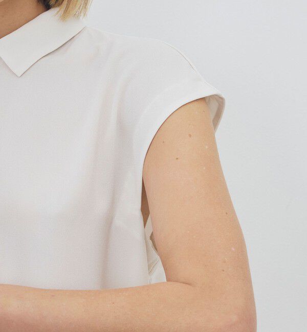 DES PRES「【WEB先行予約】ジャージーライクジョーゼット フレアブラウス」|シャツ・ブラウス|