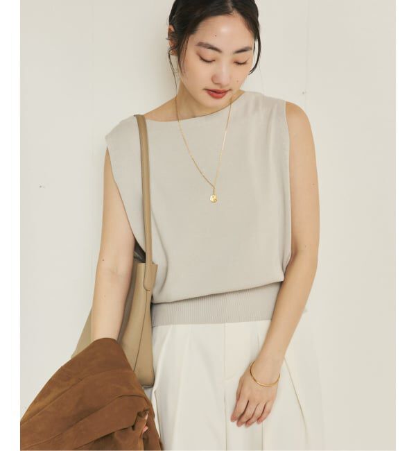 Plage「Sabrina Neck ベスト」|ベスト・ジレ|グレーA