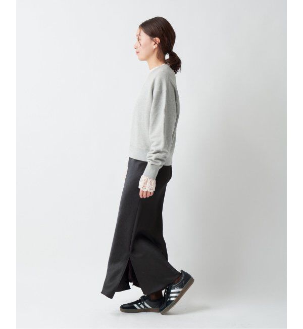 IENA「《追加2》コットン 裏毛クロップドプルオーバー」|スウェット・ジャージ|
