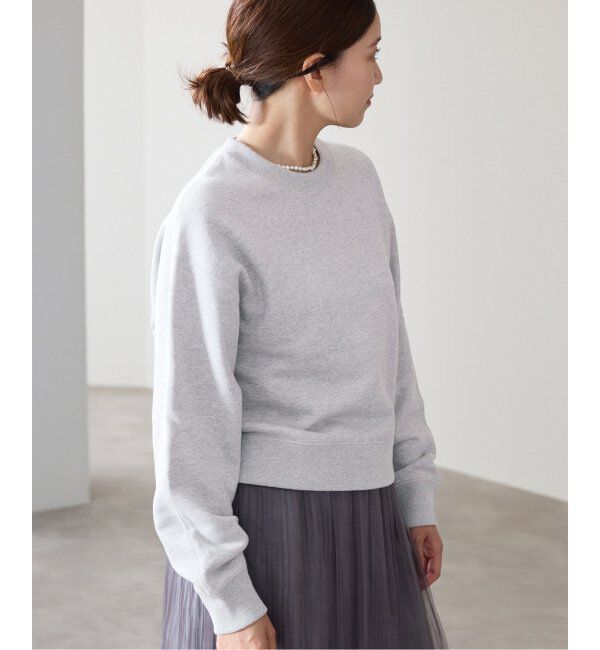 IENA「《追加2》コットン 裏毛クロップドプルオーバー」|スウェット・ジャージ|