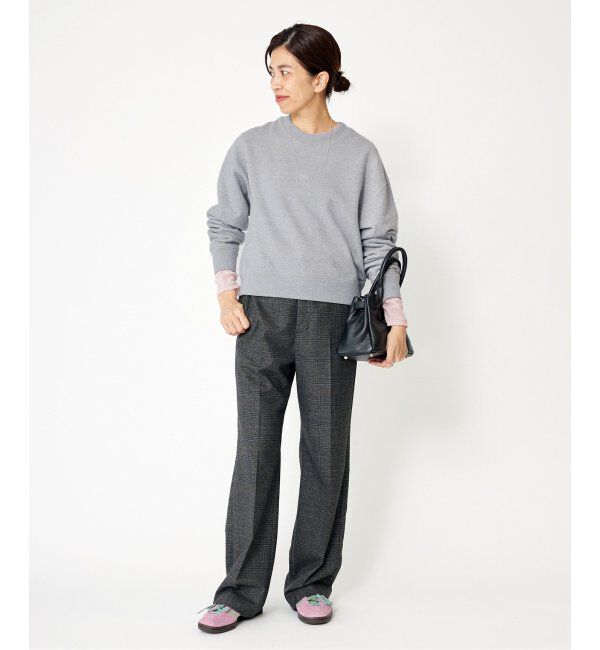 IENA「《追加2》コットン 裏毛クロップドプルオーバー」|スウェット・ジャージ|