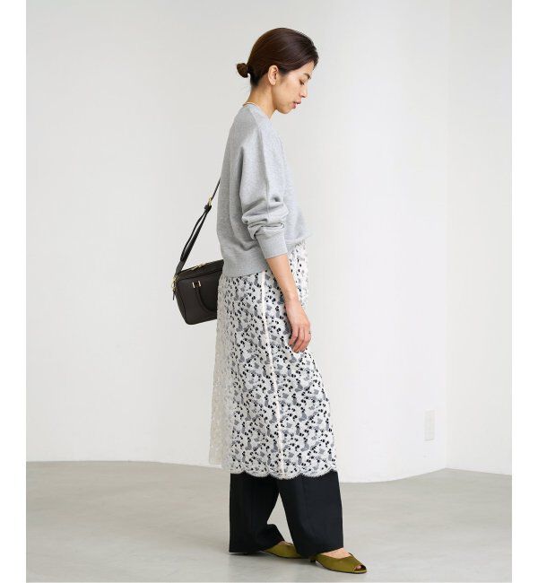 IENA「《追加2》コットン 裏毛クロップドプルオーバー」|スウェット・ジャージ|