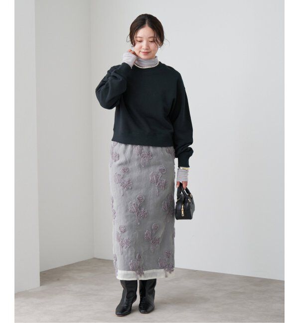 IENA「《追加2》コットン 裏毛クロップドプルオーバー」|スウェット・ジャージ|