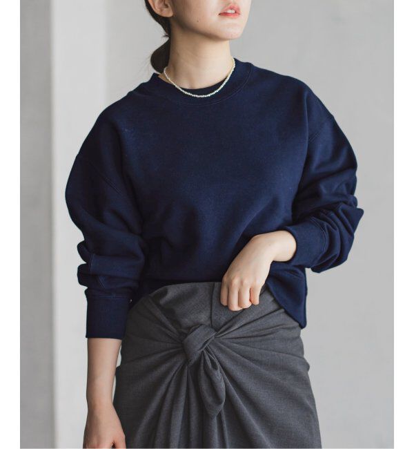 IENA「《追加2》コットン 裏毛クロップドプルオーバー」|スウェット・ジャージ|
