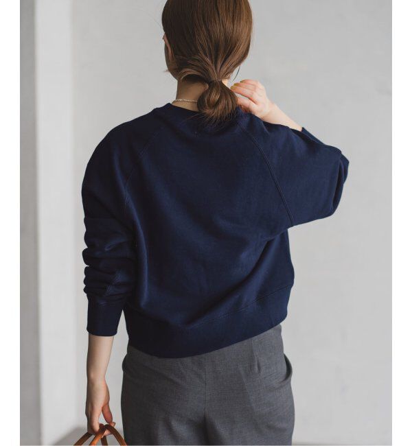 IENA「《追加2》コットン 裏毛クロップドプルオーバー」|スウェット・ジャージ|
