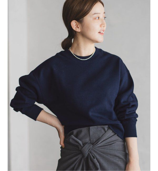 IENA「《追加2》コットン 裏毛クロップドプルオーバー」|スウェット・ジャージ|