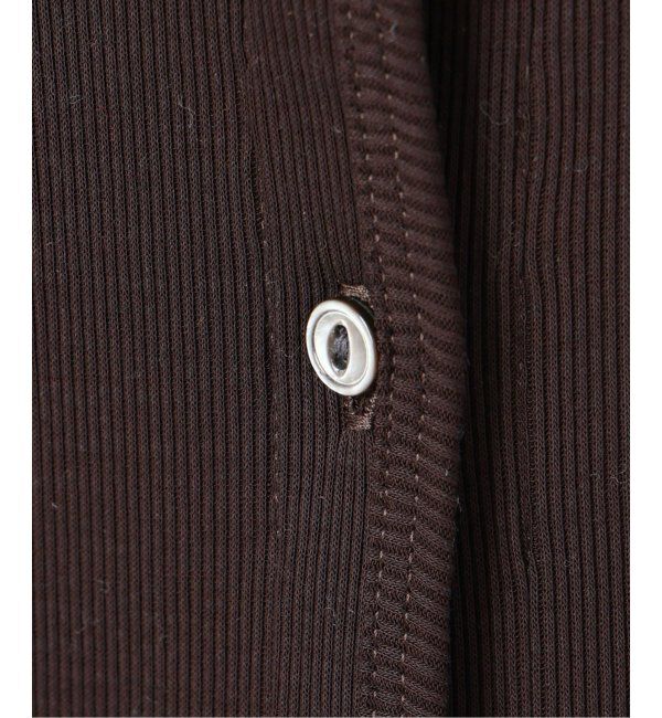 IENA LA BOUCLE「IENA LA BOUCLE ライトリブクルーネックカーディガン」|カーディガン|