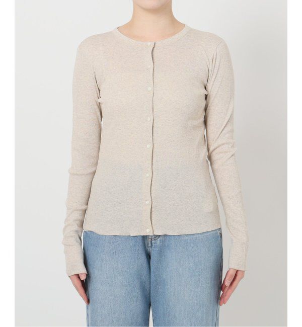 IENA LA BOUCLE「IENA LA BOUCLE ライトリブクルーネックカーディガン」|カーディガン|