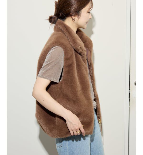 SLOBE IENA「ミンクエコファーベスト」|ダウンベスト・ベスト|