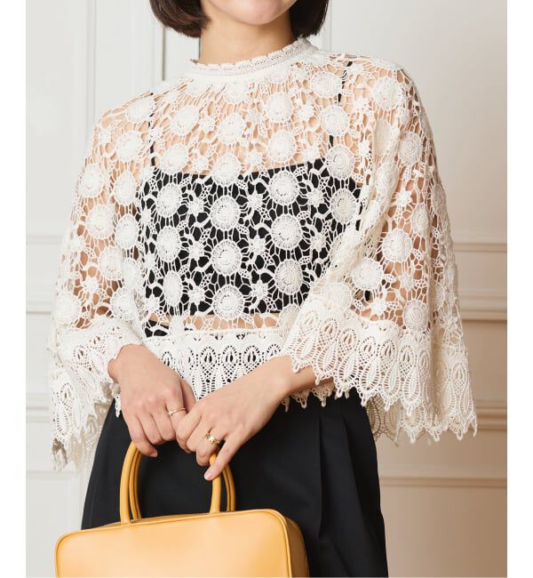 IENA LA BOUCLE「IENA LA BOUCLE レースポンチョ」|シャツ・ブラウス|
