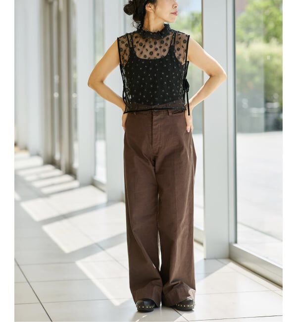 IENA LA BOUCLE「IENA LA BOUCLE フラワーモチーフチュールベスト」|シャツ・ブラウス|