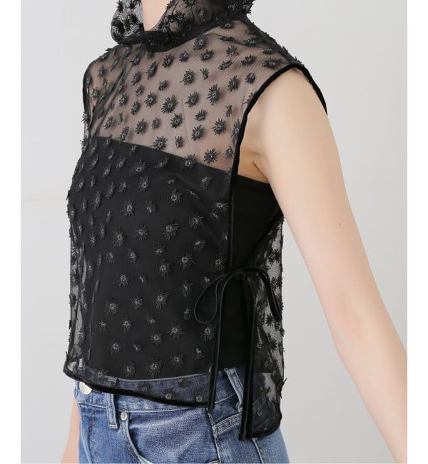 IENA LA BOUCLE「IENA LA BOUCLE フラワーモチーフチュールベスト」|シャツ・ブラウス|