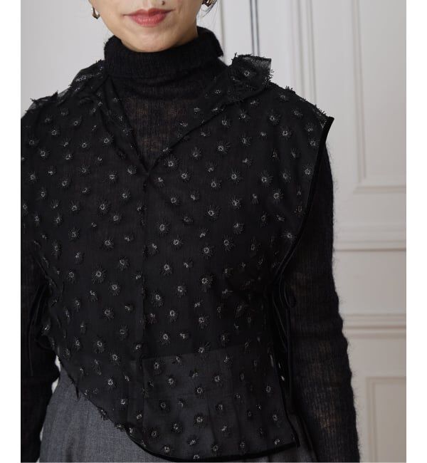 IENA LA BOUCLE「IENA LA BOUCLE フラワーモチーフチュールベスト」|シャツ・ブラウス|