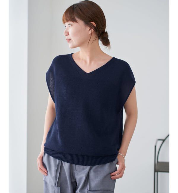 IENA「《追加2予約》コットンギマフレンチプルオーバー」|ニット・セーター|