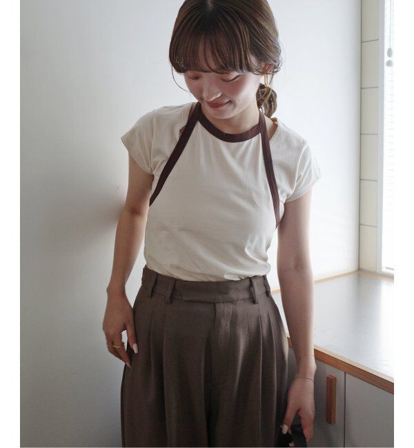 SLOBE IENA「《2枚セット》Plus by ONIT/オニット SLOBE別注 レイヤードセットTシャツ」|Tシャツ・カットソー|