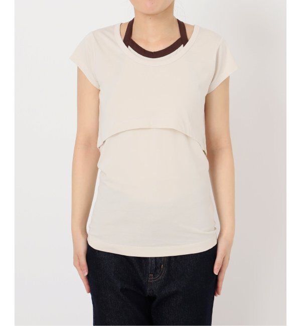 SLOBE IENA「《2枚セット》Plus by ONIT/オニット SLOBE別注 レイヤードセットTシャツ」|Tシャツ・カットソー|