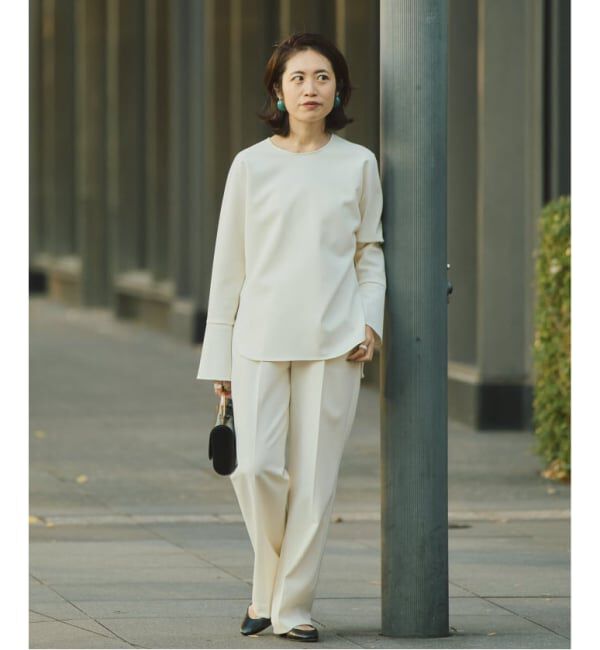 VERMEIL par iena「《追加4》ダブルクロスストレッチパンツ」|スラックス|