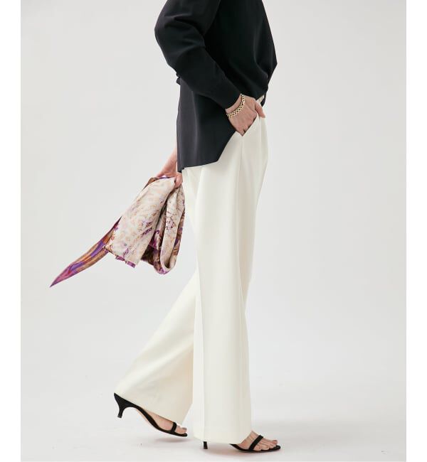 VERMEIL par iena「《追加4》ダブルクロスストレッチパンツ」|スラックス|