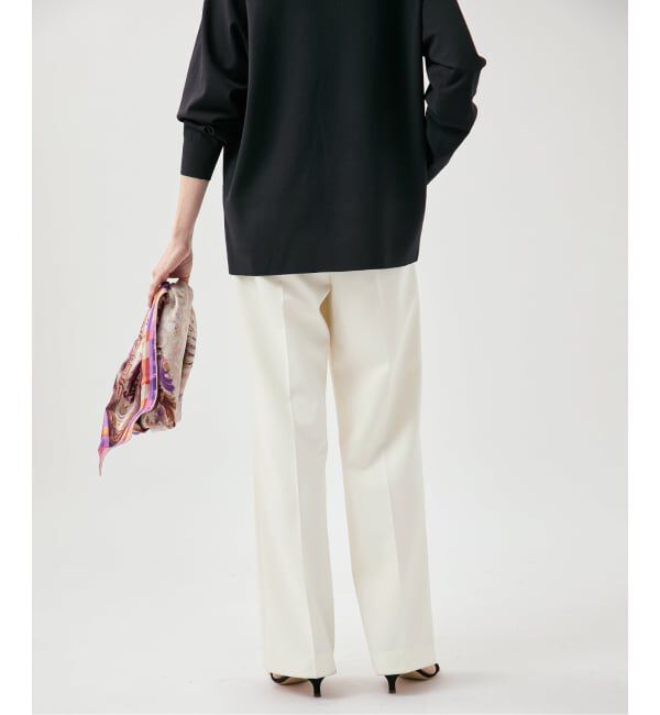 VERMEIL par iena「《追加4》ダブルクロスストレッチパンツ」|スラックス|