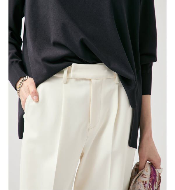 VERMEIL par iena「《追加4》ダブルクロスストレッチパンツ」|スラックス|