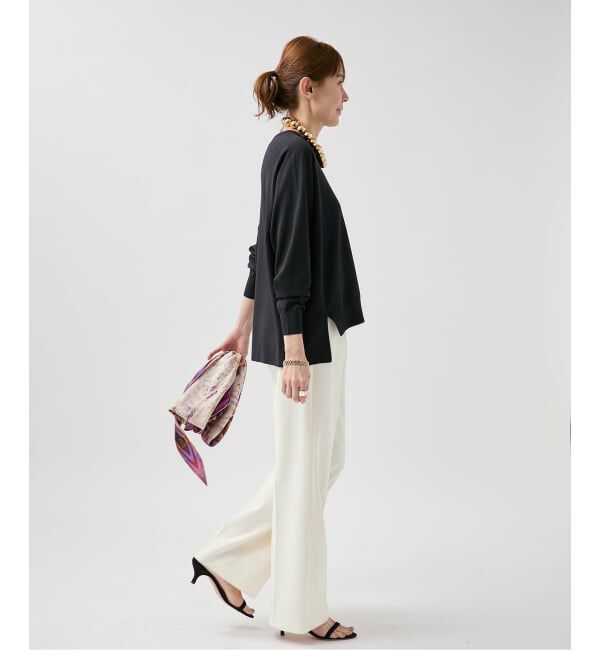 VERMEIL par iena「《追加4》ダブルクロスストレッチパンツ」|スラックス|