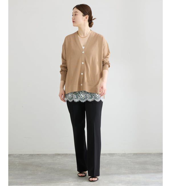 IENA「アセテートシルクVネックカーディガン」|カーディガン|