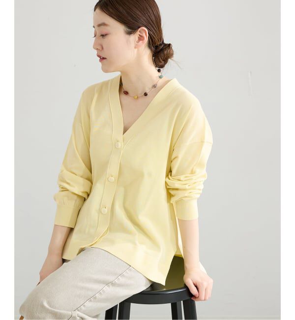 IENA「アセテートシルクVネックカーディガン」|カーディガン|