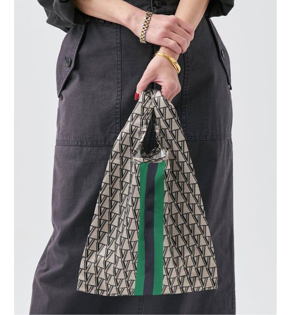 VERMEIL par iena「《追加7予約》VERMEIL モノグラムエコバッグmini」|その他|グレーA