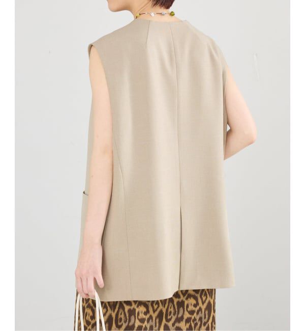 IENA「《セットアップ対応》ウォッシャブル シャークツイード ジレ」|その他|