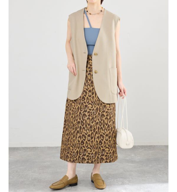 IENA「《セットアップ対応》ウォッシャブル シャークツイード ジレ」|その他|