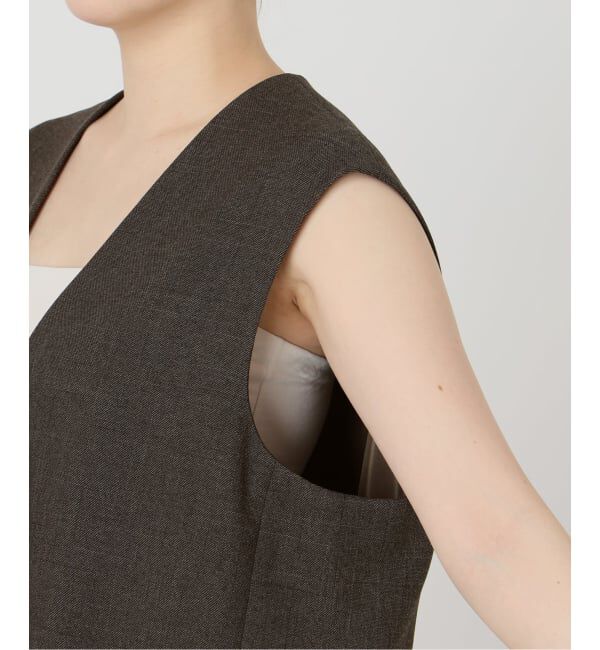 IENA「《セットアップ対応》ウォッシャブル シャークツイード ジレ」|その他|