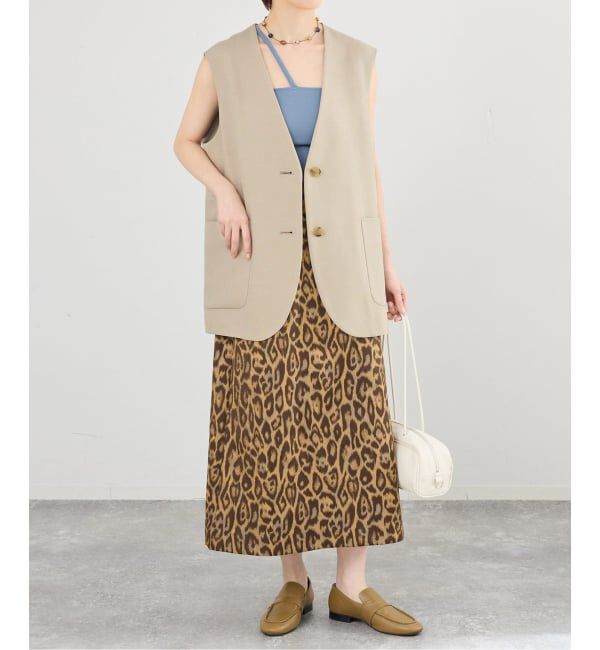 IENA「《セットアップ対応》ウォッシャブル シャークツイード ジレ」|その他|