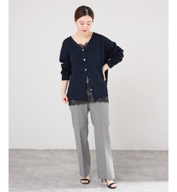 IENA「ミックスヤーン  2WAY Vカーディガン」|カーディガン|