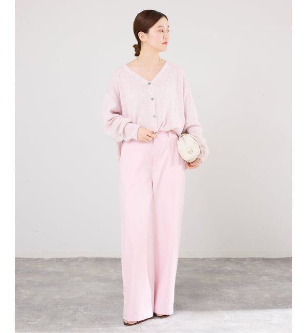 IENA「ミックスヤーン  2WAY Vカーディガン」|カーディガン|