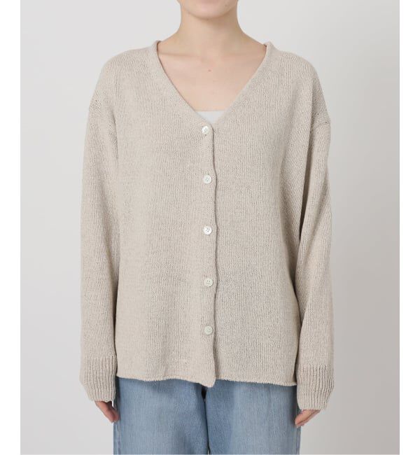 IENA「ミックスヤーン  2WAY Vカーディガン」|カーディガン|