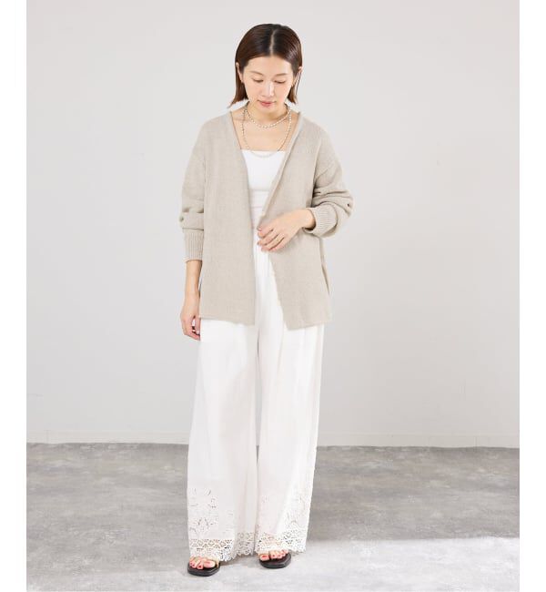 IENA「ミックスヤーン  2WAY Vカーディガン」|カーディガン|