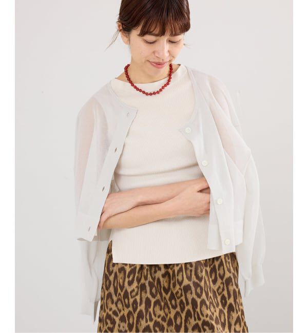 IENA「《追加3予約》FILMY COTTONカーディガン」|カーディガン|
