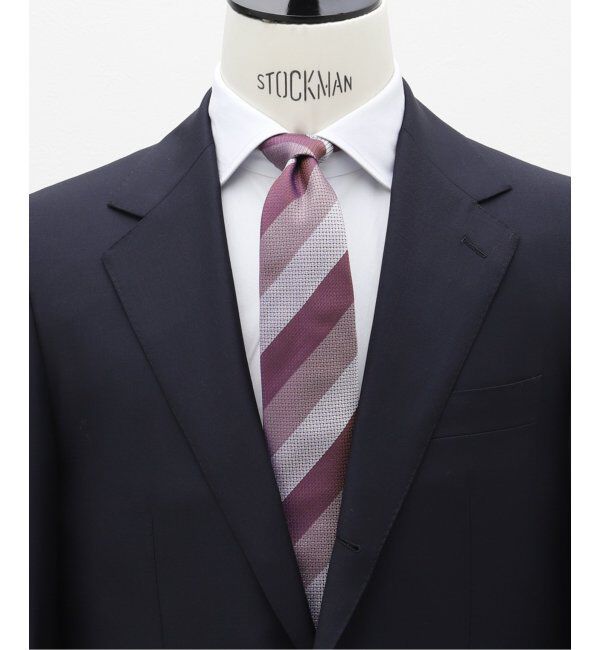 EDIFICE「AX バスケットマルチストライプ タイ」|ネクタイ・蝶ネクタイ|ボルドー