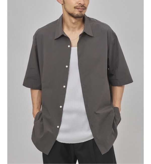 EDIFICE「ETS.MATERIAUX(マテリオ) フレンチワーク ショートスリーブシャツ」|シャツ・ブラウス|グレー