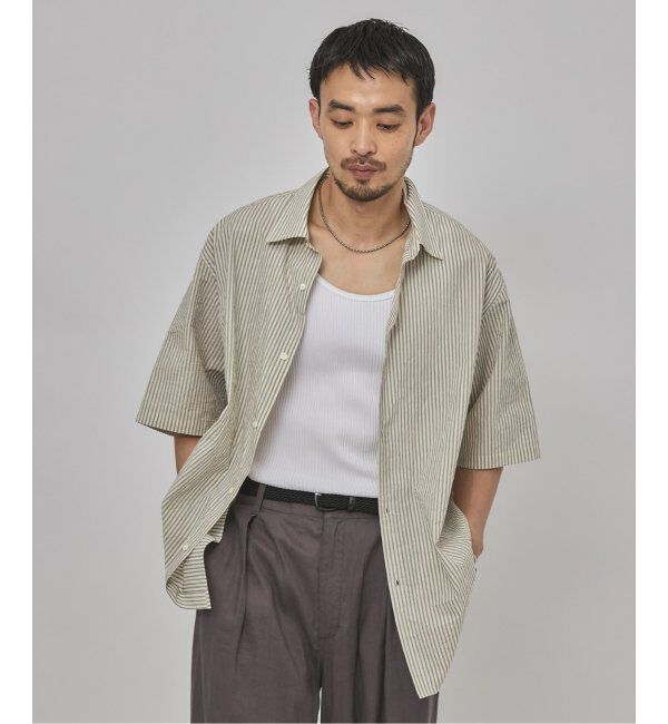 EDIFICE「ETS.MATERIAUX(マテリオ) フレンチワーク ショートスリーブシャツ」|シャツ・ブラウス|ナチュラル