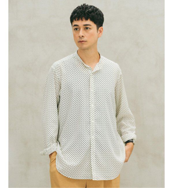 EDIFICE「パターンデシンスタンドカラーシャツ」|シャツ・ブラウス|