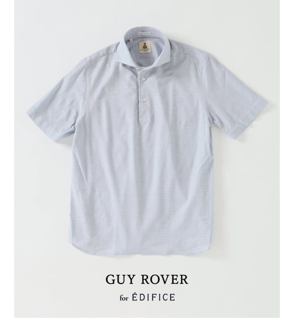 EDIFICE「《予約》GUY ROVER (ギローバー) 別注 ジャージーカッタウェイポロシャツ」|ポロシャツ|グレーA