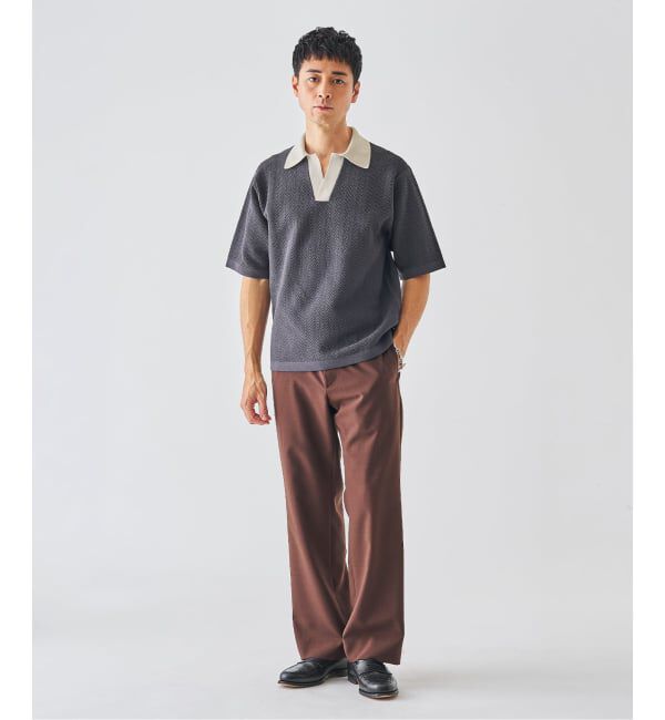 EDIFICE「《予約》スキッパー ポロニット」|ポロシャツ|