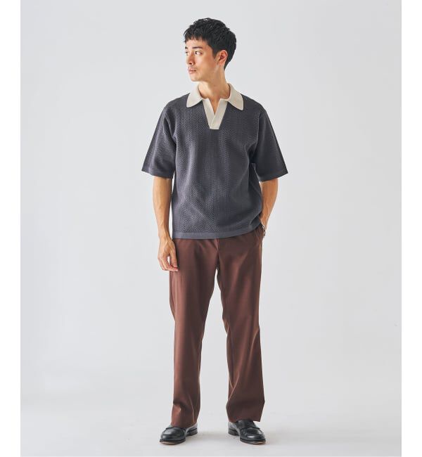 EDIFICE「《予約》スキッパー ポロニット」|ポロシャツ|