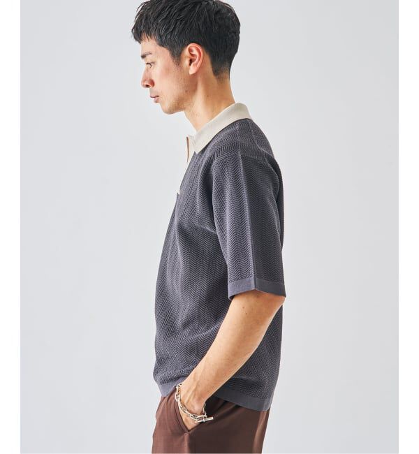 EDIFICE「《予約》スキッパー ポロニット」|ポロシャツ|