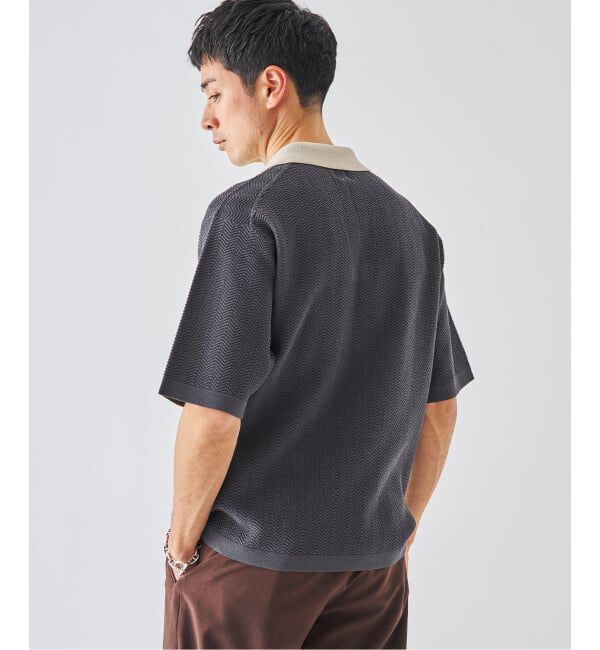 EDIFICE「《予約》スキッパー ポロニット」|ポロシャツ|