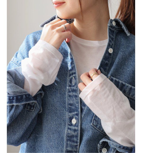 JOURNAL STANDARD「《追加2》クルーネックシアーロングTシャツ」|Tシャツ・カットソー|ホワイト